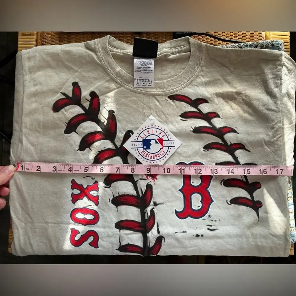 Liquid Blue Boston Red Sox Baseball Seam T Shirt 2014 MLB Youth Medium